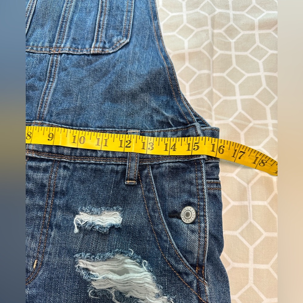American Eagle blue denim overalls or jumpsuit size extra small - Picture 8 of 11